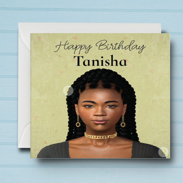 Black Girl Birthday Card O